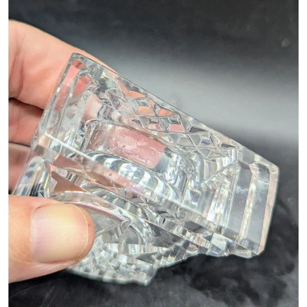 Vintage Waterford Crystal Small Mantle Desk Clock Casing 2.5